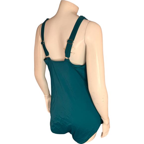 Kim Gravel x Swimsuits For All Surplice Asymmetrical Sarong Moroccan Blue 16 - Picture 8 of 14